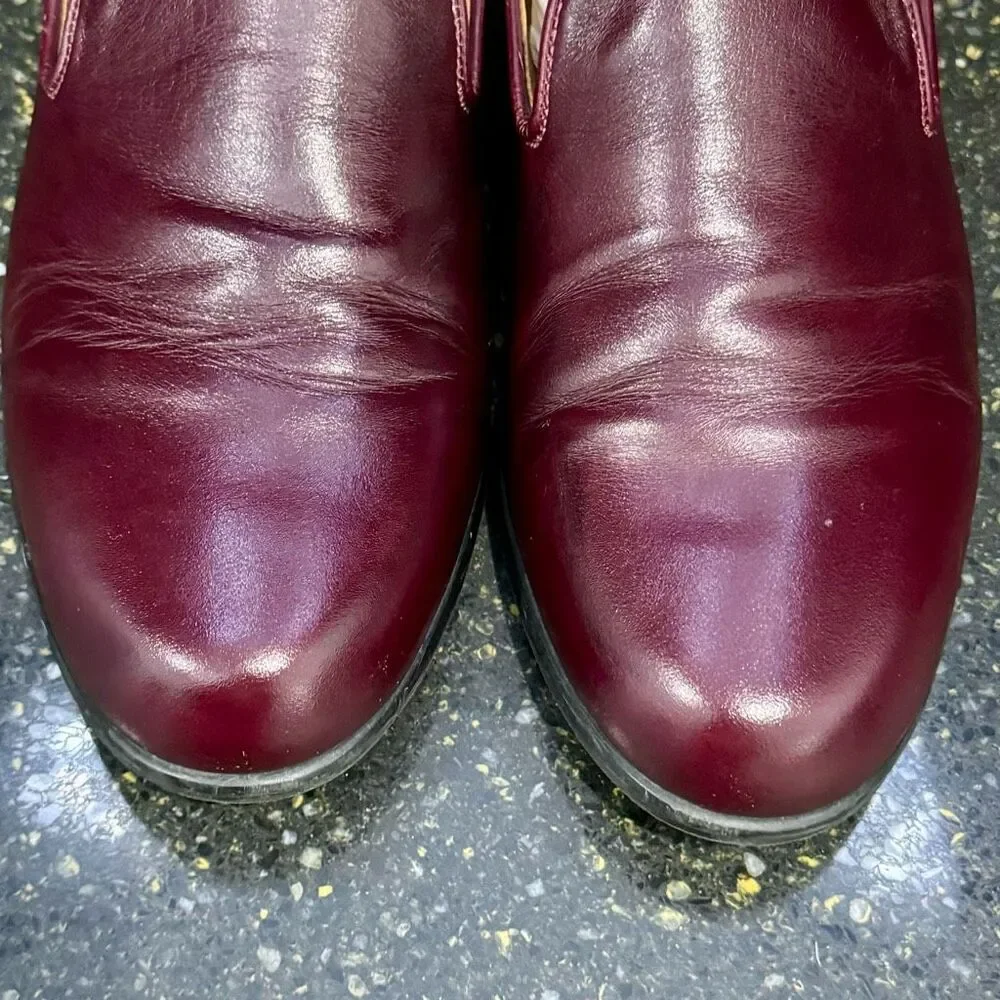 Duke + Dexter Cordovan Slip On Leather Loafers. Size 8.
